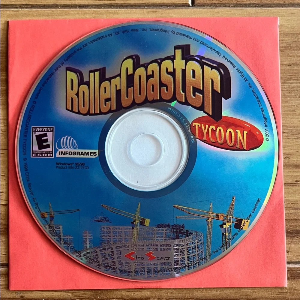 RollerCoaster Tycoon and Frogger 2 Game Discs PC Windows 95/98